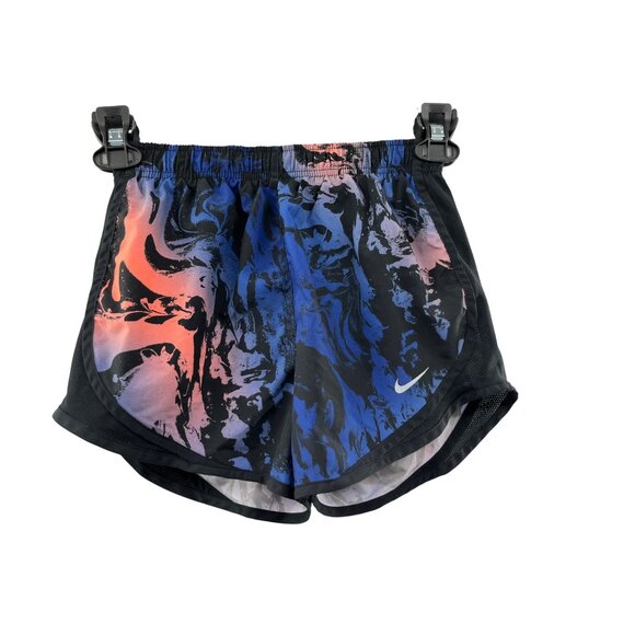 Nike Womens Printed Athletic Running Shorts XS Multicolor With Drawstring - Picture 1 of 14